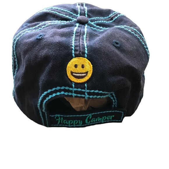 Wild Wear "Happy Camper" Hat, Cap Embroidered Patch Women's OS Fits‎ Most Cotton - Picture 5 of 14